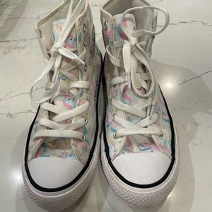 Converse All-Stars Hi-top Pink/Blue Unicorn Girls Size 4